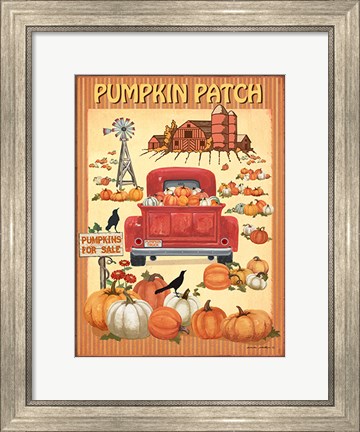 Framed Pumpkin Patch II Print