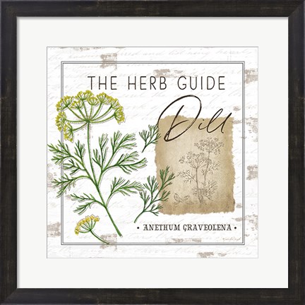 Framed Herb Guide - Dill Print
