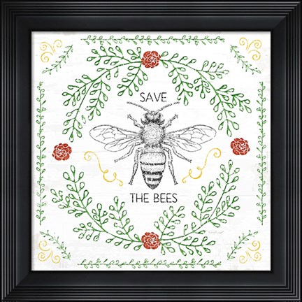 Framed Save the Bees Print