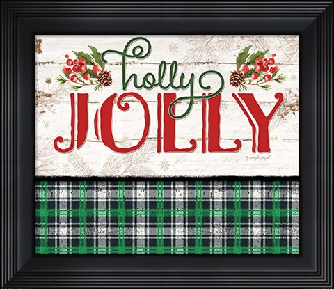 Framed Holly Jolly Print
