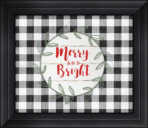 Framed Merry and Bright Print