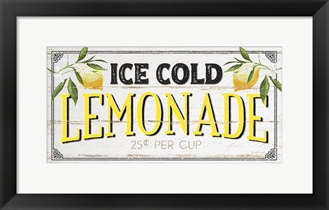 Framed Ice Cold Lemonade Print