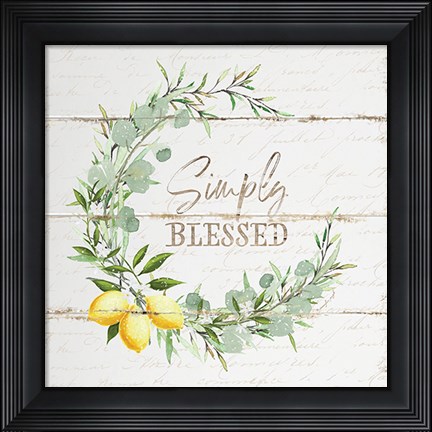 Framed Simply Blessed Print