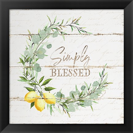 Framed Simply Blessed Print