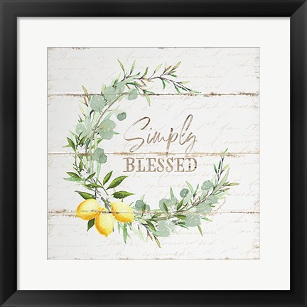 Framed Simply Blessed Print