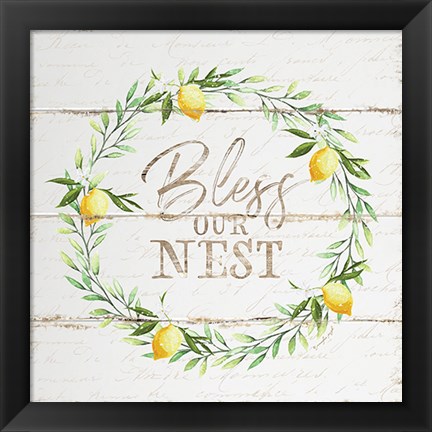 Framed Bless Our Nest Print