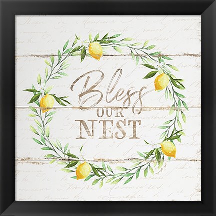 Framed Bless Our Nest Print