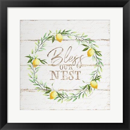 Framed Bless Our Nest Print