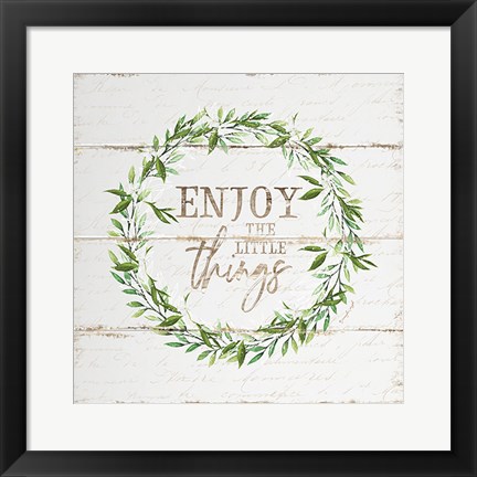 Framed Enjoy the Little Things Print