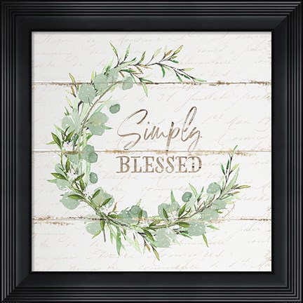Framed Simply Blessed Print