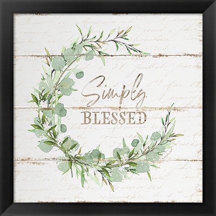 Framed Simply Blessed Print