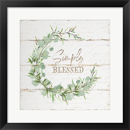 Framed Simply Blessed Print