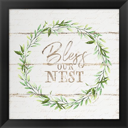 Framed Bless Our Nest Print