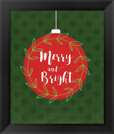 Framed Merry and Bright Print