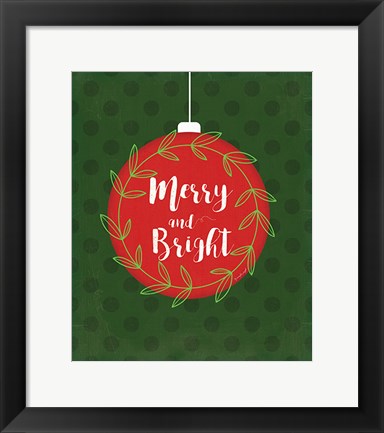 Framed Merry and Bright Print