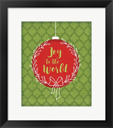 Framed Joy to the World Print