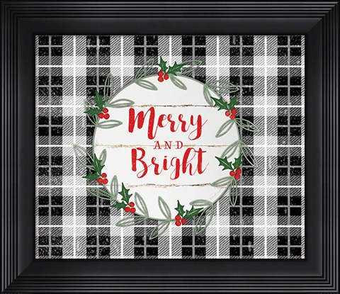 Framed Merry and Bright Print