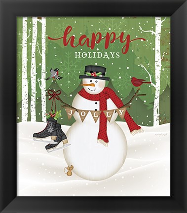 Framed Jolly Happy Holidays Print