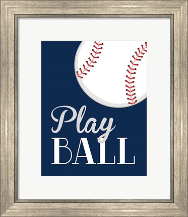 Framed Play Ball Print