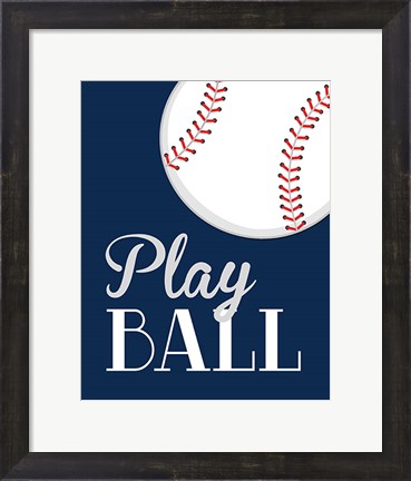 Framed Play Ball Print