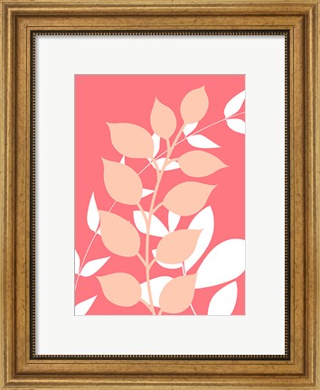 Framed Coral Foliage I Print
