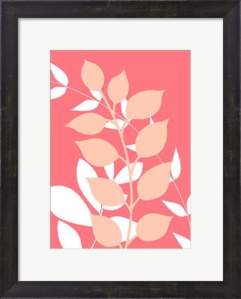 Framed Coral Foliage III Print