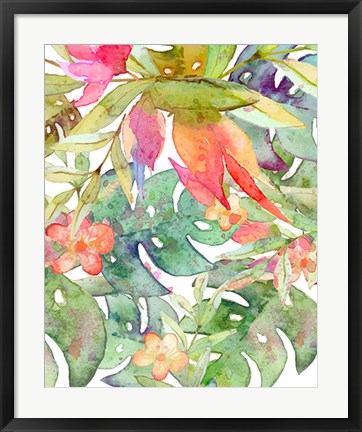 Framed Tropical Watercolor II Print