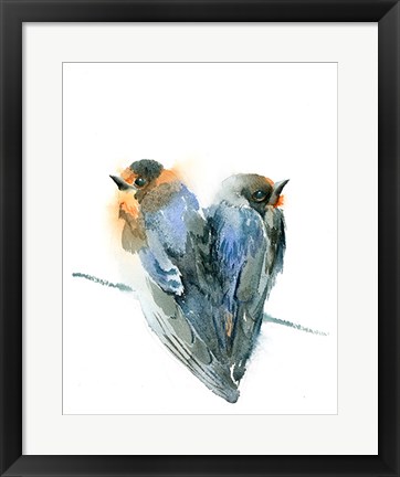 Framed Bird Love Print