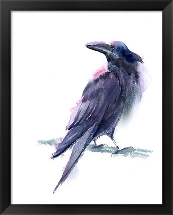 Framed Crow II Print