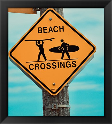 Framed Beach Crossing Print