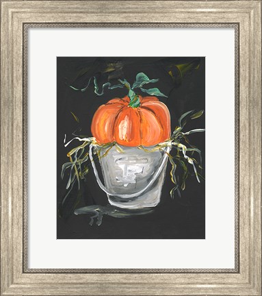 Framed Pumpkin in a Bucket Print