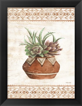 Framed Southwest Terracotta Succulents II Print