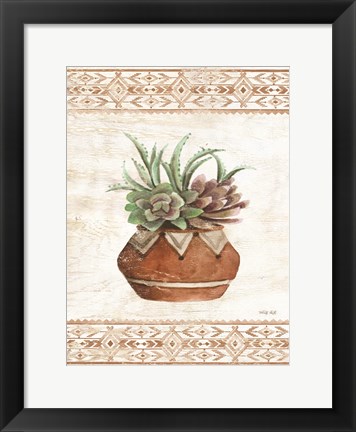 Framed Southwest Terracotta Succulents II Print