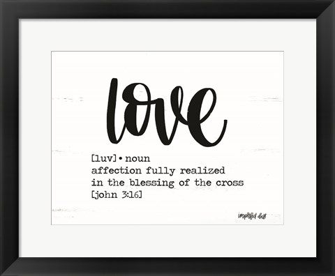 Framed Love Print