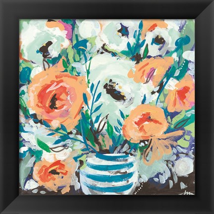 Framed Fancy Florals II Print