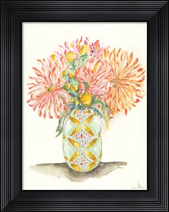 Framed Chrysanthemums Print
