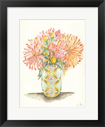 Framed Chrysanthemums Print
