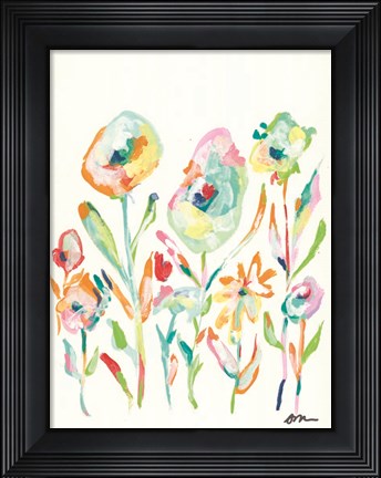Framed Mod Flowers II Print