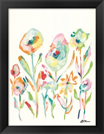 Framed Mod Flowers II Print