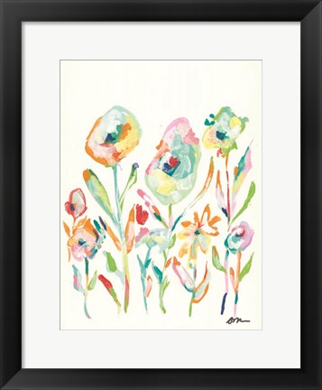 Framed Mod Flowers II Print