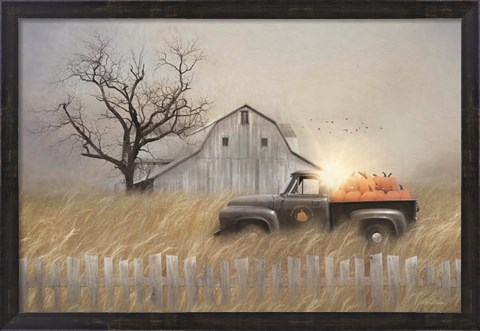 Framed Fall Pumpkin Harvest Print