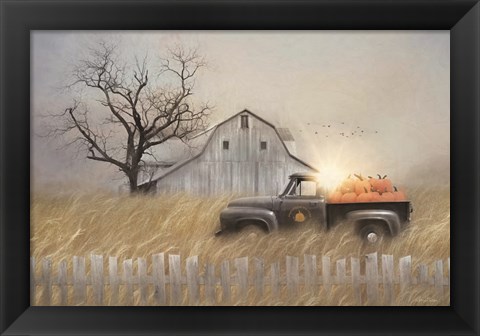 Framed Fall Pumpkin Harvest Print