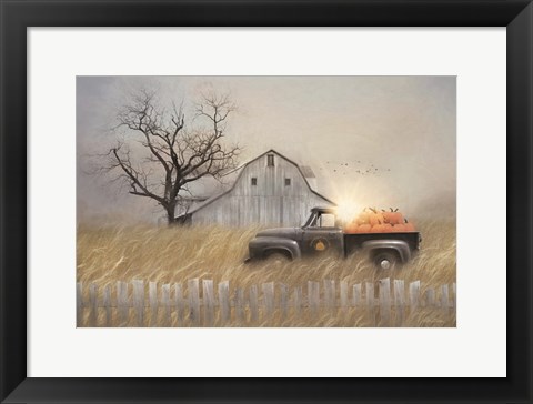 Framed Fall Pumpkin Harvest Print