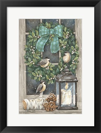 Framed Winter Wreath Print