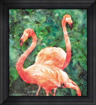 Framed Flamingos Print