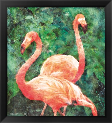 Framed Flamingos Print