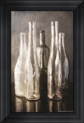 Framed Grey Bottle Collection Print
