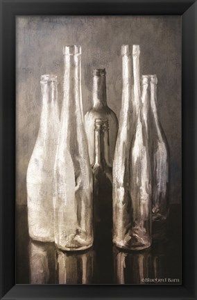 Framed Grey Bottle Collection Print