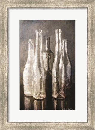 Framed Grey Bottle Collection Print