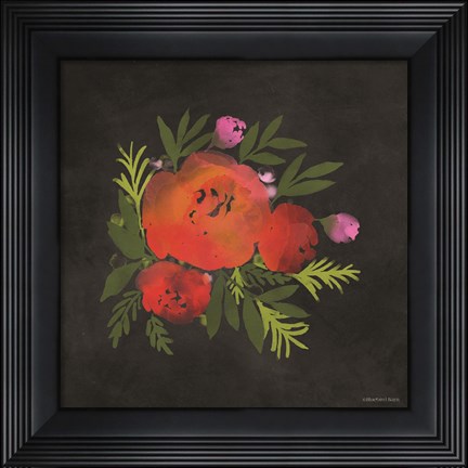 Framed Red Flower Print